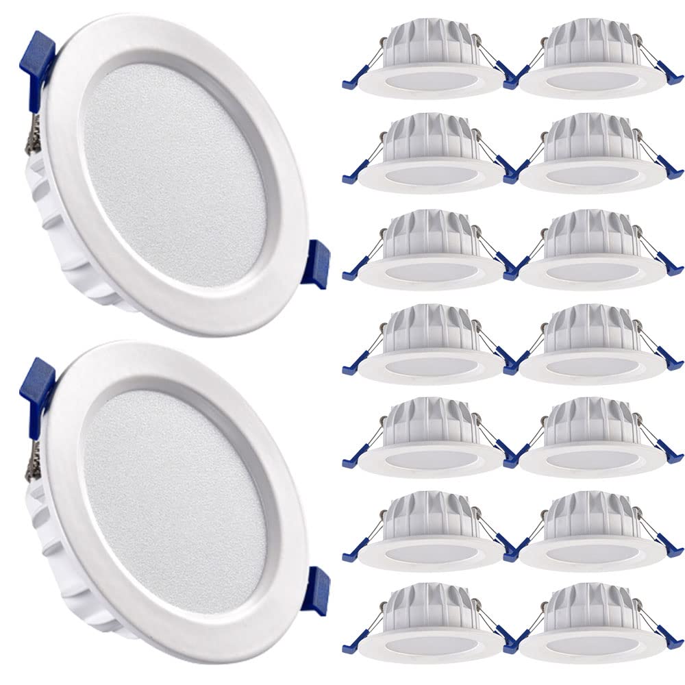 GTHTUHFD Ultra-Thin Downlights 16 Pack, 8W/10W/15W/24W Recessed Lighting Daylight Retrofit Downlight Beam Angle 160°/5000K/15W,4000k-10W