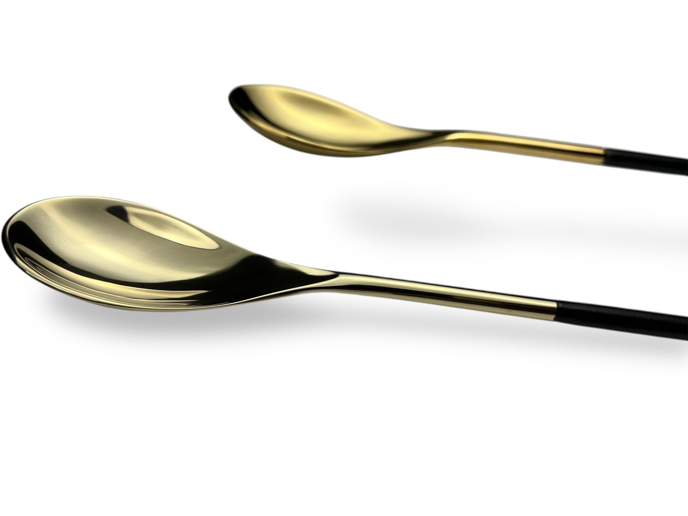 ChefTrolley Professional Quenelle Spoon (Roche Spoon) – Heavy Duty Brass Metal Dessert Plating Spoon for Chefs – Mirror Finish – Ideal for Fine Dining & Pastry Art (Bright Gold)