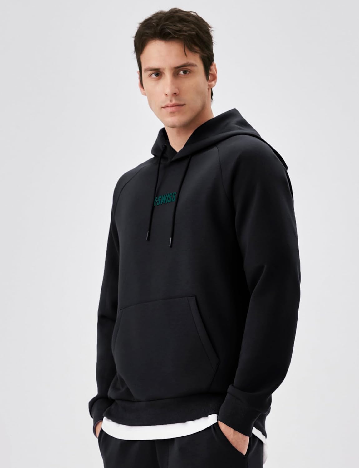 K-Swiss Heritage Men's Hoodies - Pullover Long Sleeve Sweatshirt Casual Club Hooded for Gym Workout - Image 2