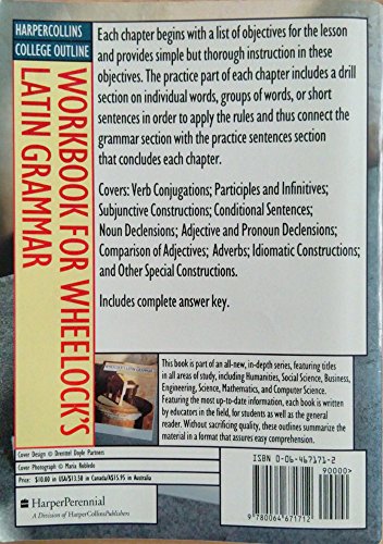 Workbook for Wheelock's Latin Grammar (Harperco... 0064671712 Book Cover