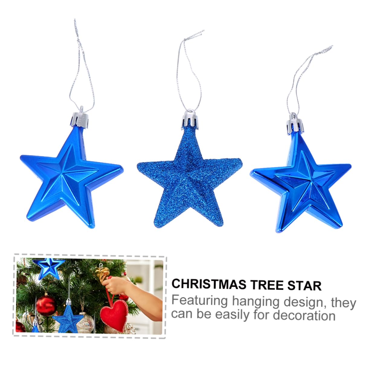 3 Set Di Bellissimi Ornamenti Per Lalbero Di Natale Decorazioni A Forma Di Stella Sicuri Per La Pelle Per Casa Ufficio Scuola Hotel 18 Pezzi * 3