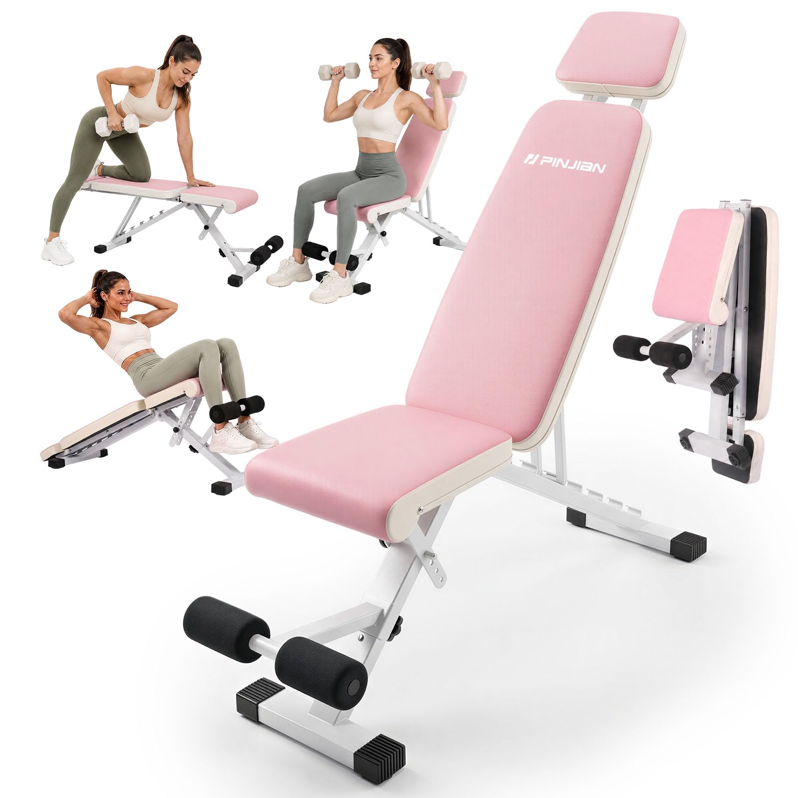 Adjustable Weight Bench, Foldable Workout Bench for Home Gym | Fast Folding & 7-Position Incline/Decline/Flat, Dumbbell Bench for Home Gym / Garage Gym, Strength Training Equipment