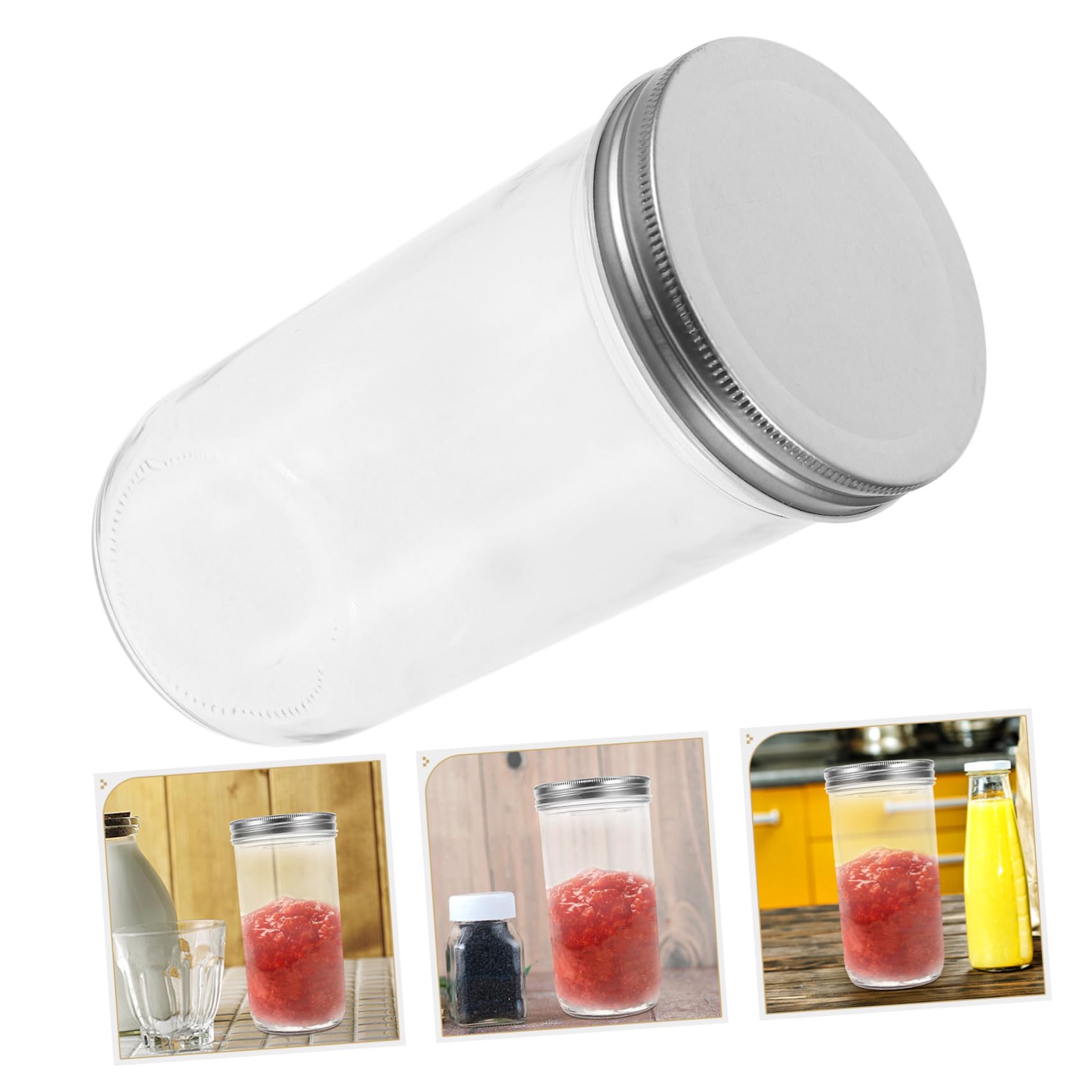 2 Stück Vorratsdosen aus Klarem Glas mit Luftdichtem Deckel Kleine Aufbewahrungsgläser für Lebensmittel Vielseitige Einmachgläser für Küche und DIY dekoration Leicht zu Reinigen
