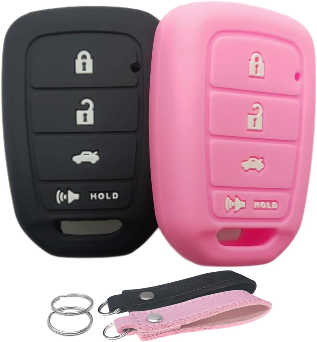 KAWIHEN Silicone Key Fob Cover Compatible with 2013 2014 2015 2016 Honda Crosstour