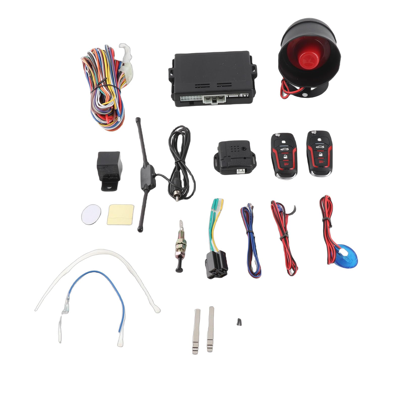 HEEPDD de Entrada sin Llave Universal para Coche de 12V con Parada de Arranque Remoto y Alarma Inmovilizador de Motor Antirrobo para Vehículos