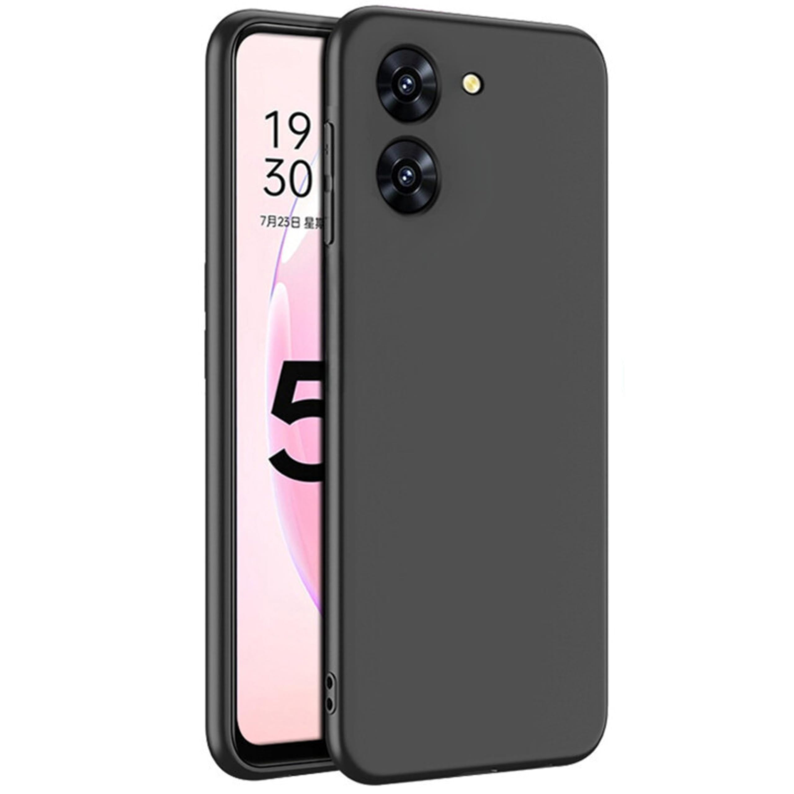 【Xiaomi】 POCO M7 Pro 5G Black + ケース付き SPAZY CASE® Poco M7 Pro 5G Back Cover | Soft Silicone Slim Back