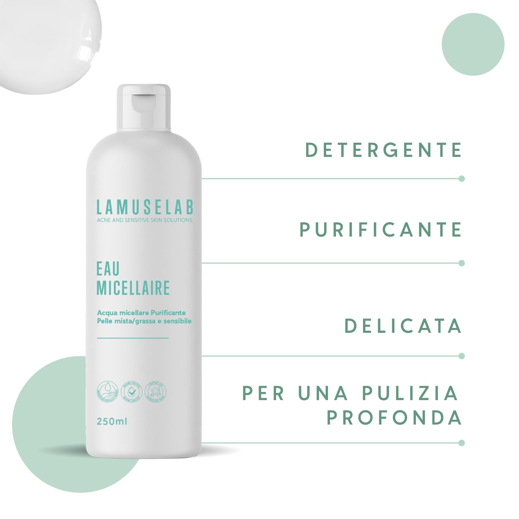 Lamuselab Eau Micellaire Acqua Micellare Purificante 250 ml