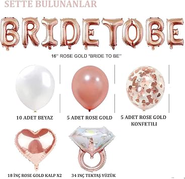 Patladı Gitti Bride To Be Bekarlığa Veda Parti Kutlama Seti 2