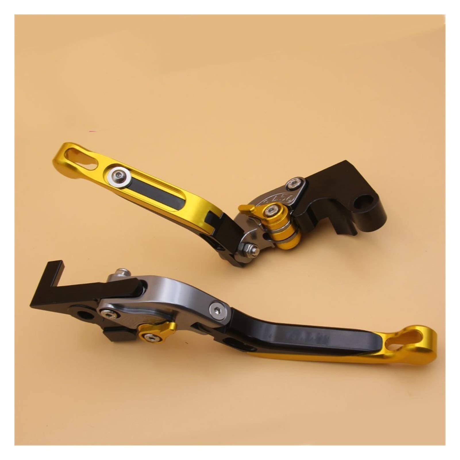 Leviers d'embrayage pour K&awasaki Z750 Z 750 (Non modèle Z750S) 2004 2005 2006 CNC Orange Pliant et ExtendingMotorcycle Frein Levier d'embrayage Moto Frein Embrayage (Color : Gold)