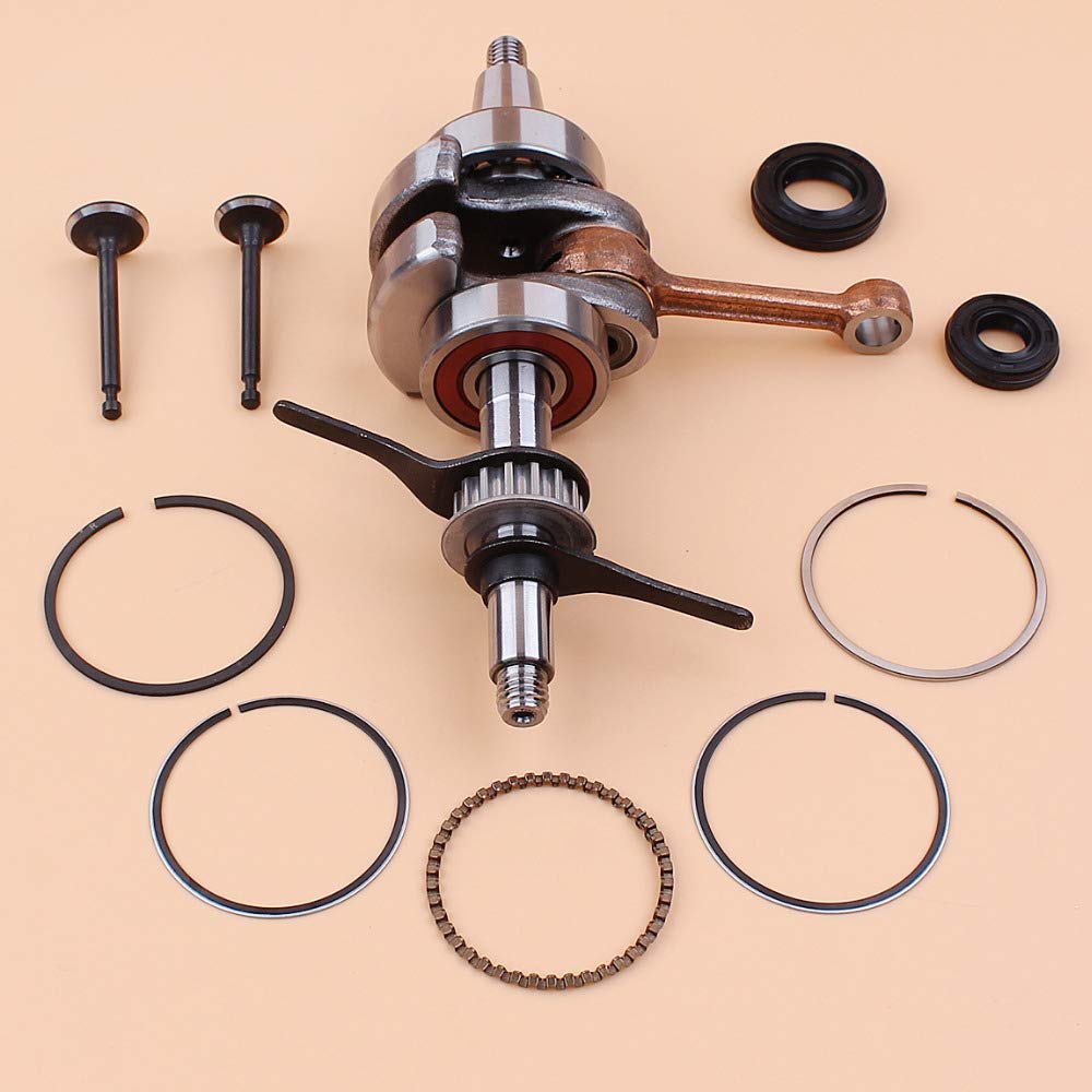 Juego de Juntas de Aceite y Anillos de pistón de 39 mm for cigüeñal, Compatible con Motores de 4 Tiempos GX35 y GX 35, desbrozadora y cortacésped.