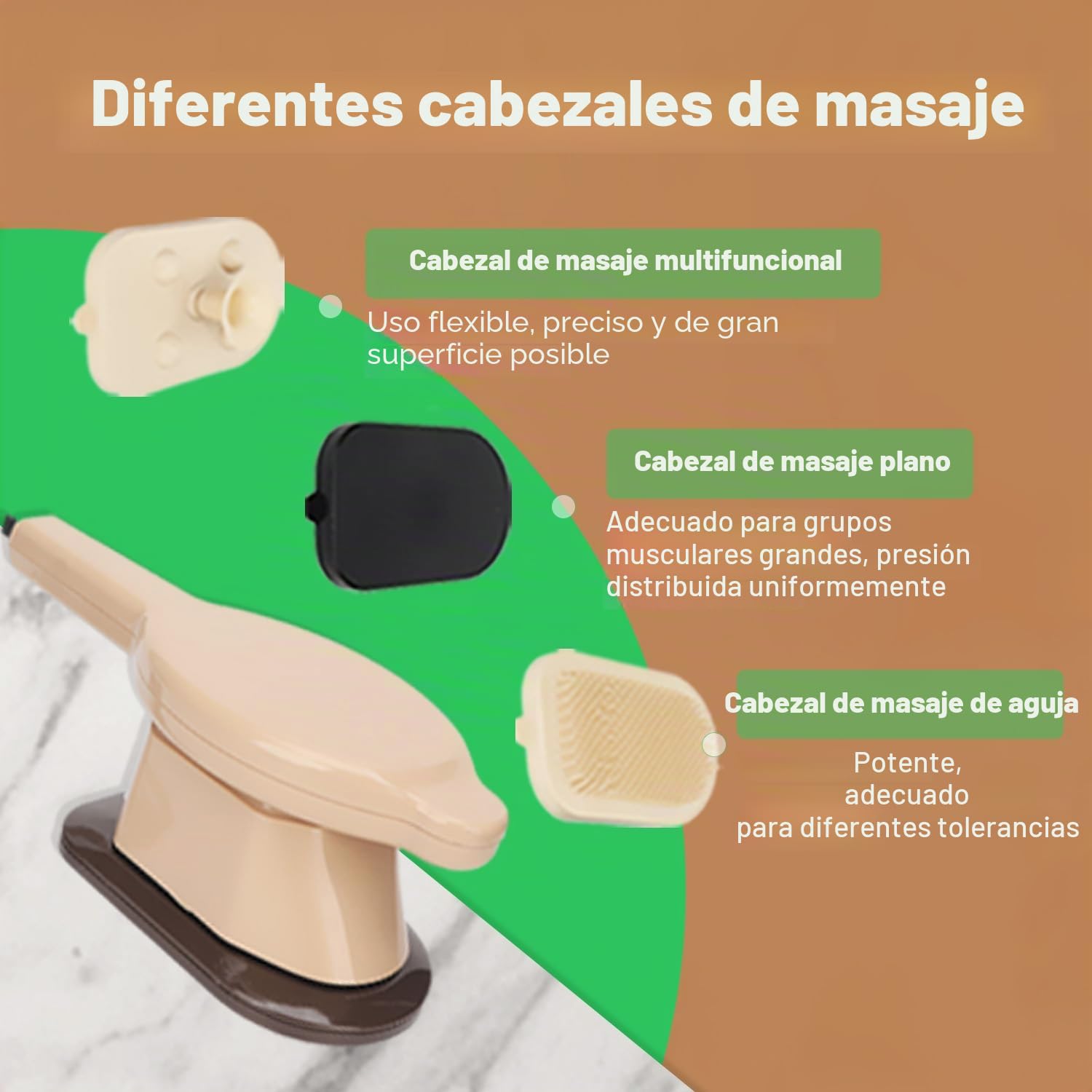 masajeador de Superficie Eléctrico, Máquina de Masaje de Mano Compresa Caliente en Forma de Hierro para Aliviar la Fatiga y Masajear Cuello y Corporal