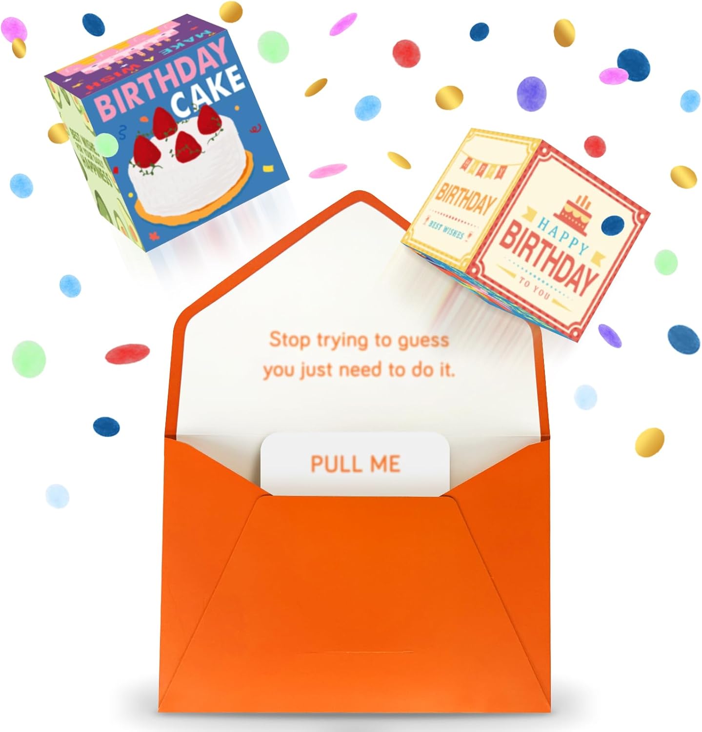 PopBox Birthday Card, Explosion Confetti Pop Up Birthday