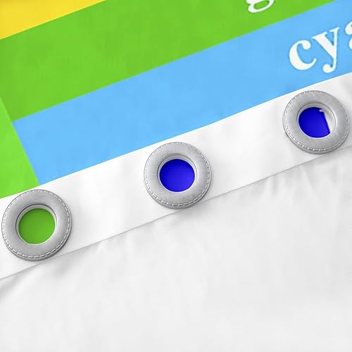 Miniatura 5 de Feelyou Cortinas educativas para niños, para dormitorio, colección ABC, números y formas, aprendizaje con aislamiento térmico, cortinas de ventana