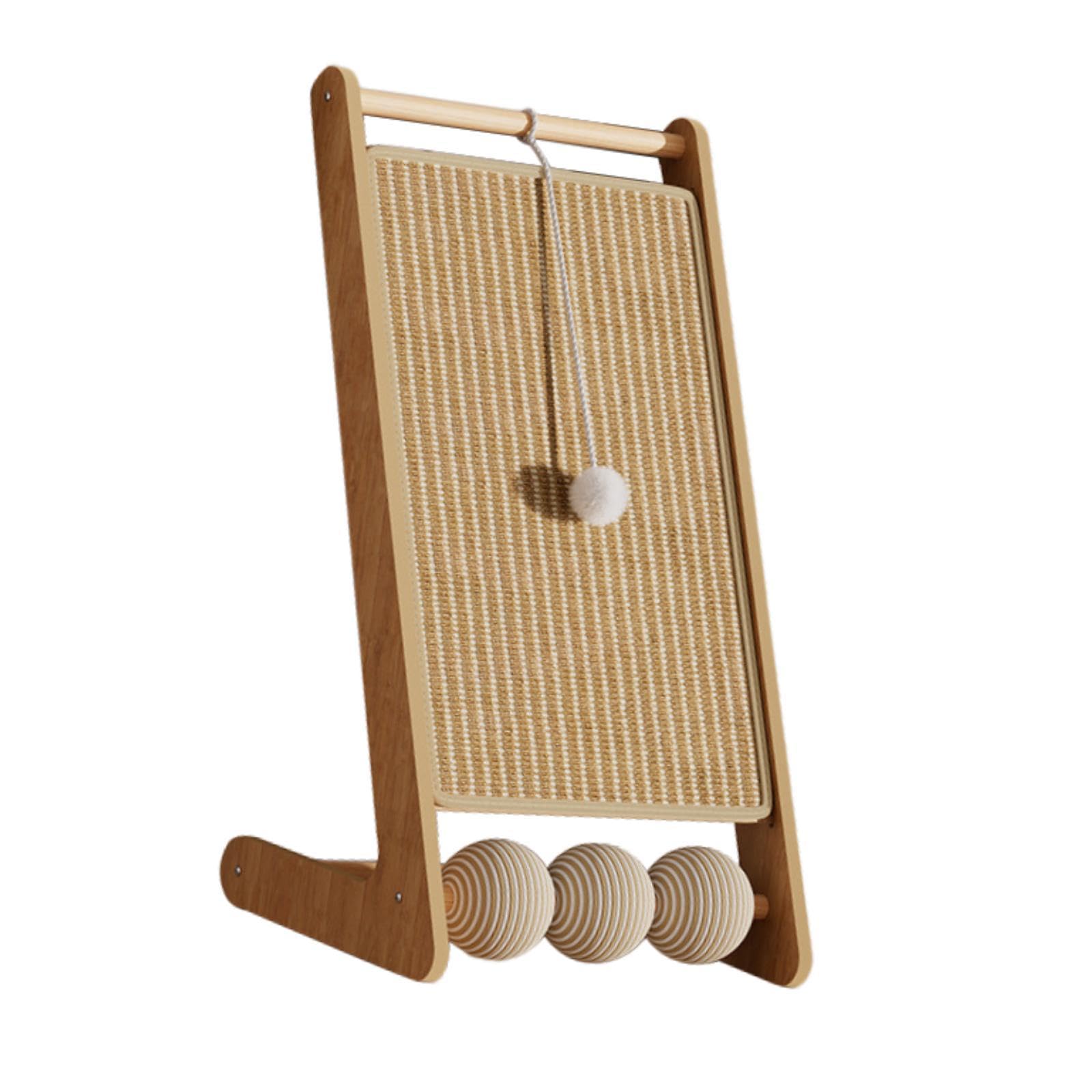 kowaku Griffoir Chat L Tapis Griffoir Chat Plateau Carton Mobilier Lounge Anti-Usure Jouet Interactif Fabriqué Bois Destiné Protection Mobilier Détente Intér, avec Ballon, Tampon de Jute
