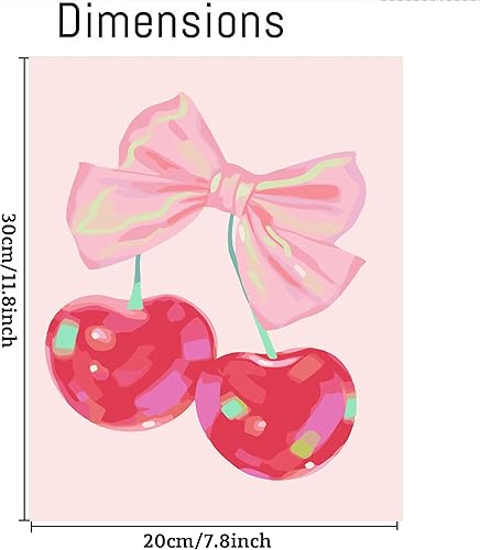 Vista 89 de cupmod Paquete de 6 kits de pintura por números para adultos principiantes, número bohemio acrílico fácil, números de acuarela sobre lienzo sin