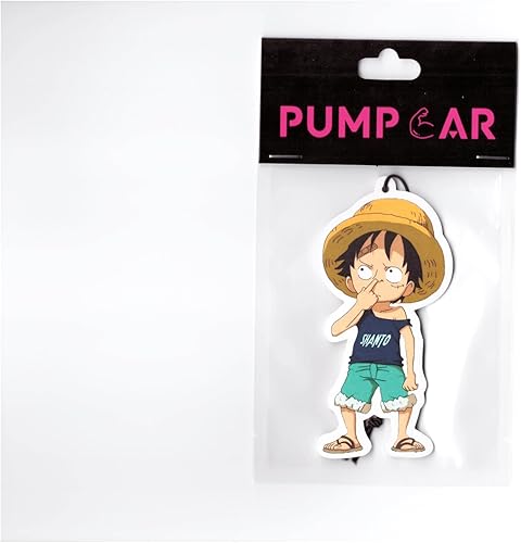 Miniatura 3 de PumpCar - Ambientador para automóvil de una pieza con aroma a cereza, 2 piezas Luffy Kid colgante de doble cara de anime japonés para espejo