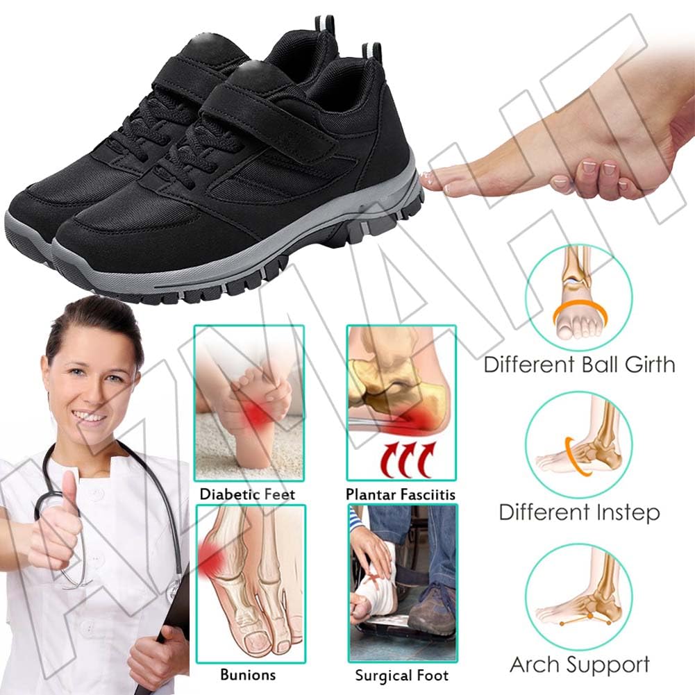 Scarpe Uomo Donna Con PiantaLarga | Per Diabetici E Piedi Gonfi | Strappo Regolabile | Comode Per Cammino