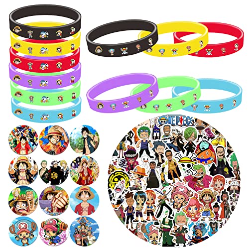 Bracelet En Silicone Pour Enfant One Piece bracelet En silicone One Piece Badge One Piece autocollant Cadeau Enfants De Anime Accessoires De Décoration De Fête D'anniversaire Pour Enfants Cover