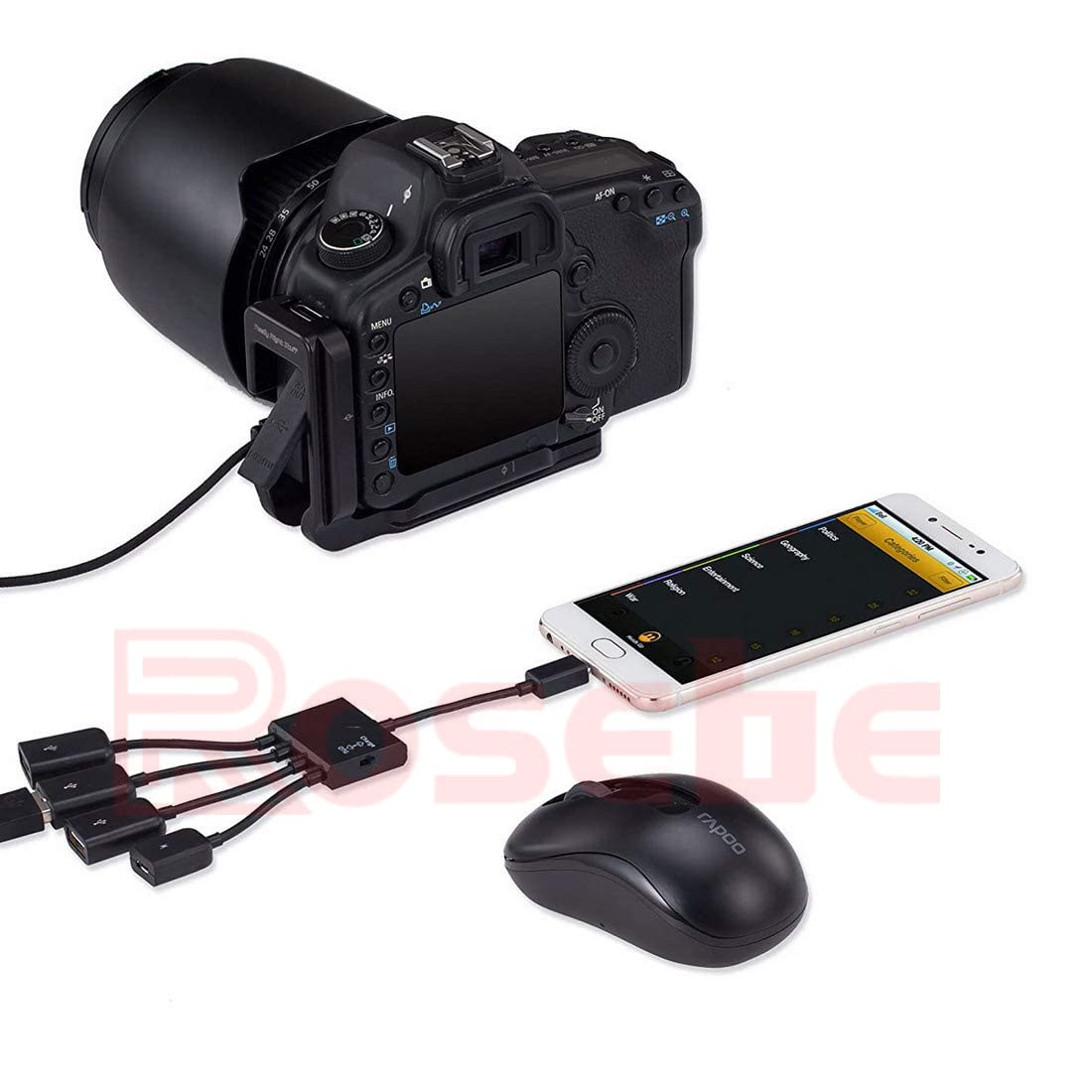 Amazon | Rosebe 充電 しながら USB 機器 データ 通信 可能 microUSB