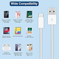 Vista 7 de Cargador de pared USB C delgado de 18 W y cable Carplay para iPhone 16/15 (paquete de 2 unidades de 3.3 pies) para iPhone 16 Pro Max/16 Plus/iPhone