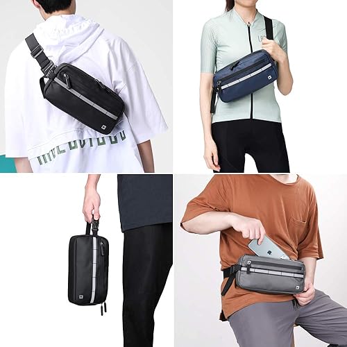 Miniatura 6 de Rhinowalk Bolsa de Bicicleta Impermeable, Bolsa de Manillar de Bicicleta, Bolsa de Cesta Frontal de Bicicleta, Bolsa de Hombro, Bolsa de Cintura