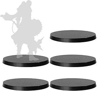 Evemodel 5Pcs 100mm ABS Round Base Plastic Bases for Figures or Miniatures for War Games Table Decoration (100mm)