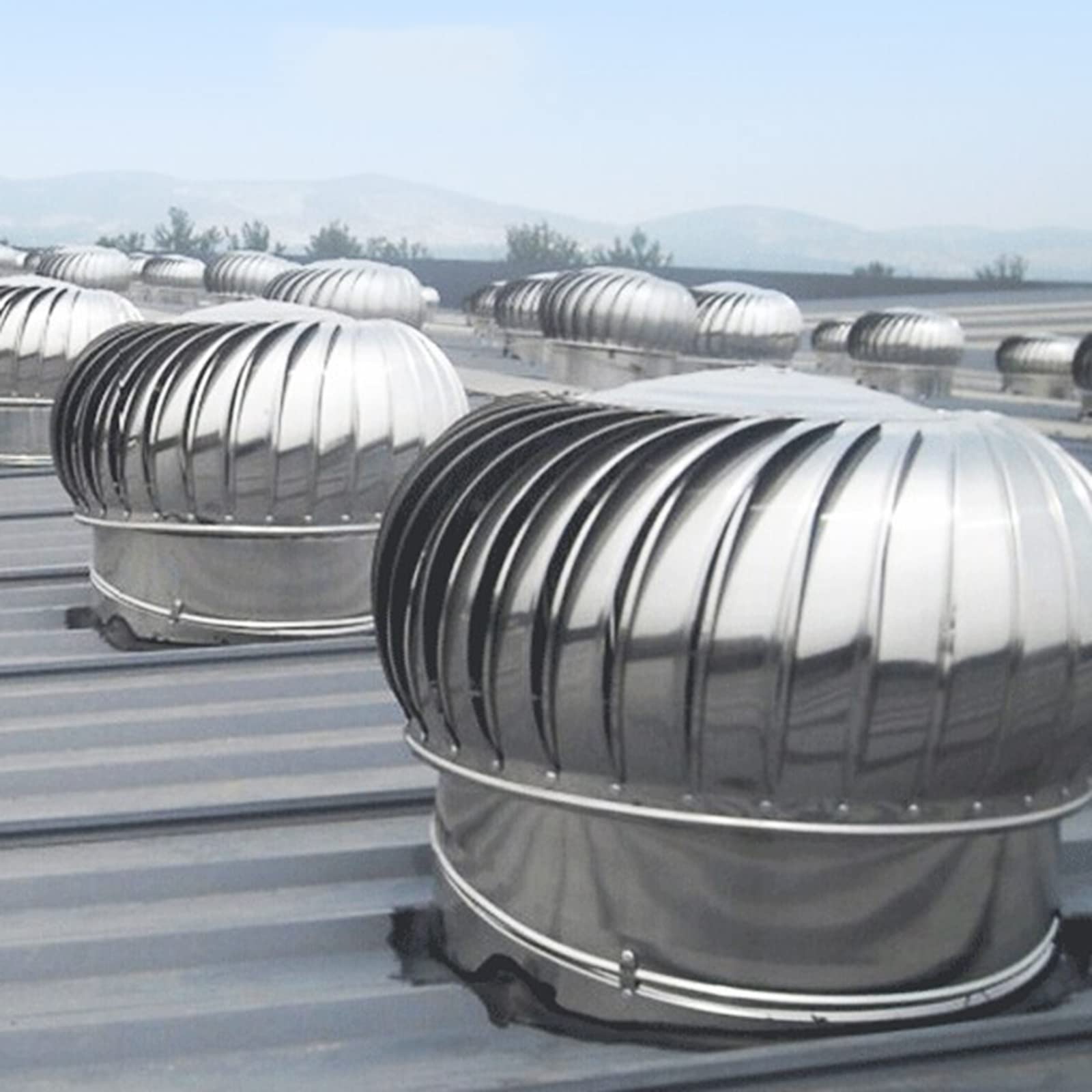 Comignolo in Acciaio Inox con Ventilatore Antivento - Cappuccio Rotante Antivento da 160 mm per tetti, scarichi e camini - e Soluzione di Ventilazione efficiente