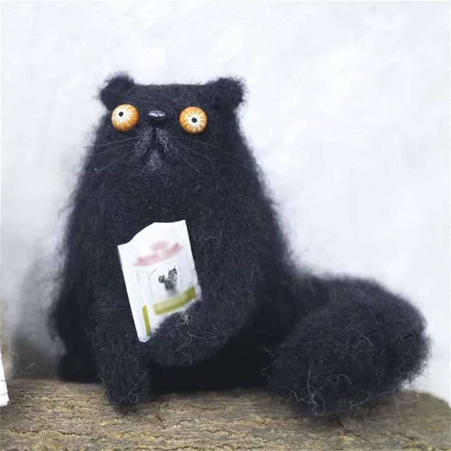 Wool Felt Familiars – Quirky Handmade Companions,2026New Handmade Whimsical Felted Animal Companions,Cute Collectible Feline Ornament,Mini Embroidered Animal Decoration for Home Décor,Collectibles (E)