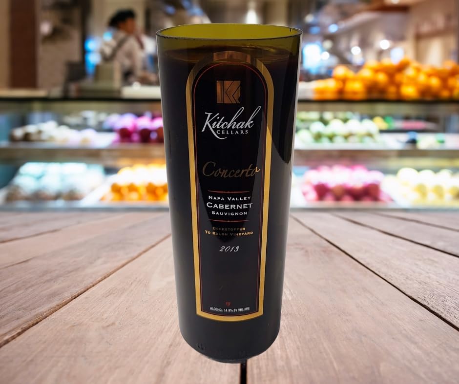 2013 Kitchak Cellars Cabernet Sauvignon Concerto Beckstoffer To Kalon Vineyard Wine Bottle Candle - Unique Decor Accent Crafted from an Authentic disponible en Yaxa Peru