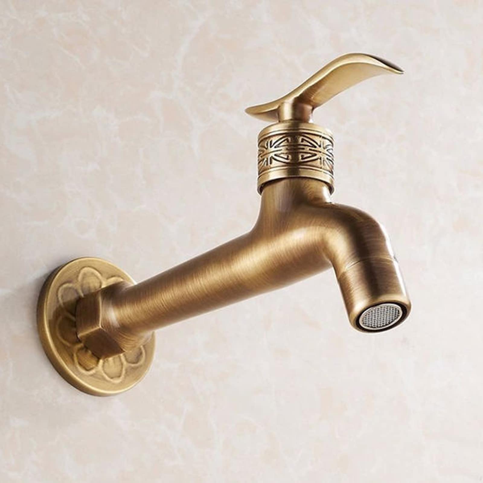 Robinet en laiton antique for salle de bain et extérieur étanche sans fuite