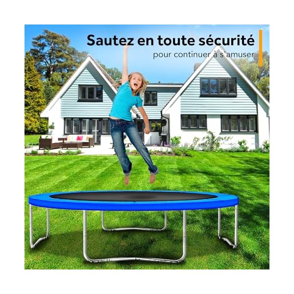 KIDUKU® 244 305 366 427 cm Coussin de Protection pour Trampoline Couverture Rembourrage | résistant aux intempéries | aux UV et au Gel 61kQF9cmVDL. SS600