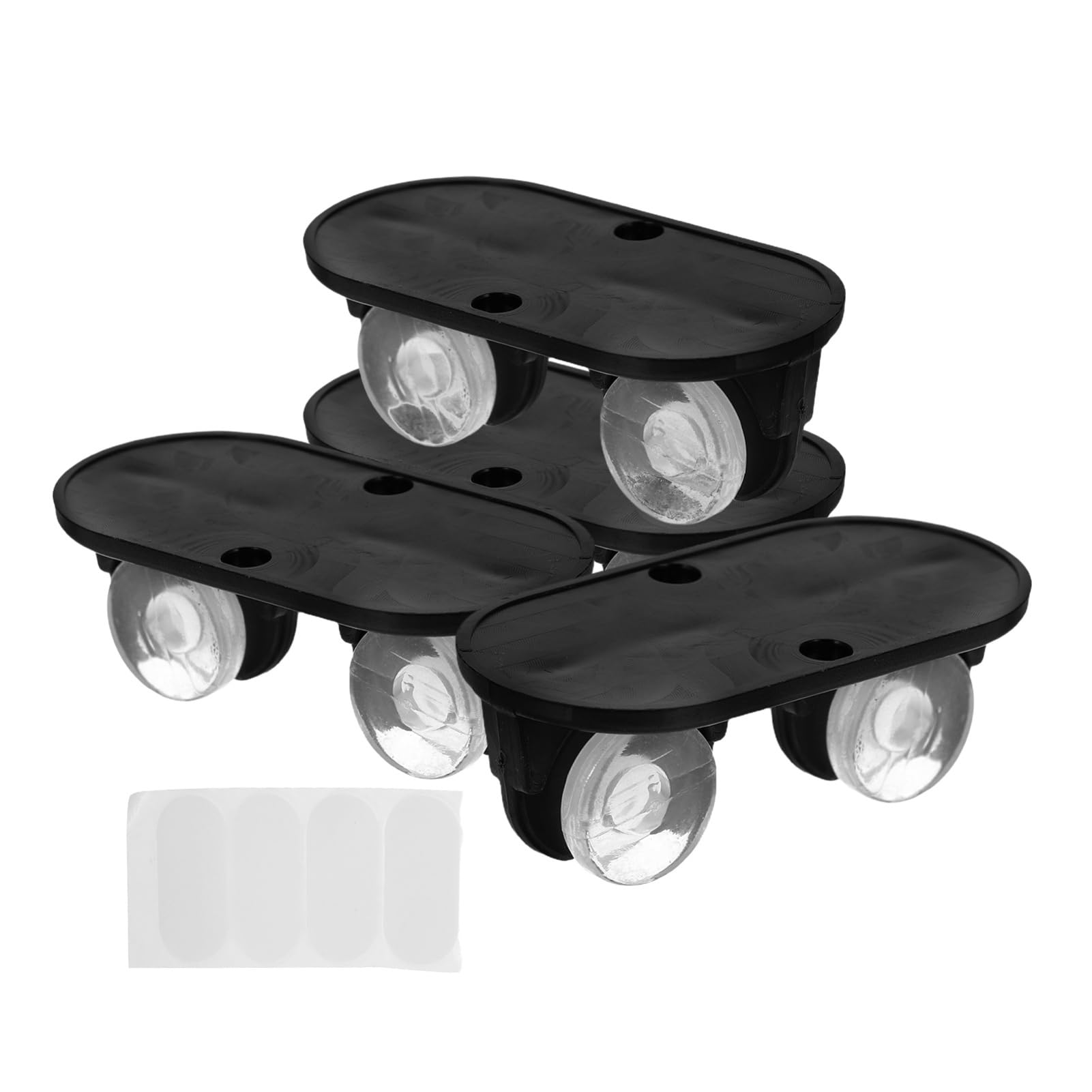 CHILDWEET 4pcs Mini Self-adhesive Caster Wheels Small Adhesive Pulley Rollers for Furniture Appliances under Bed Storage Boxes and Tool Carts Moving Accessories