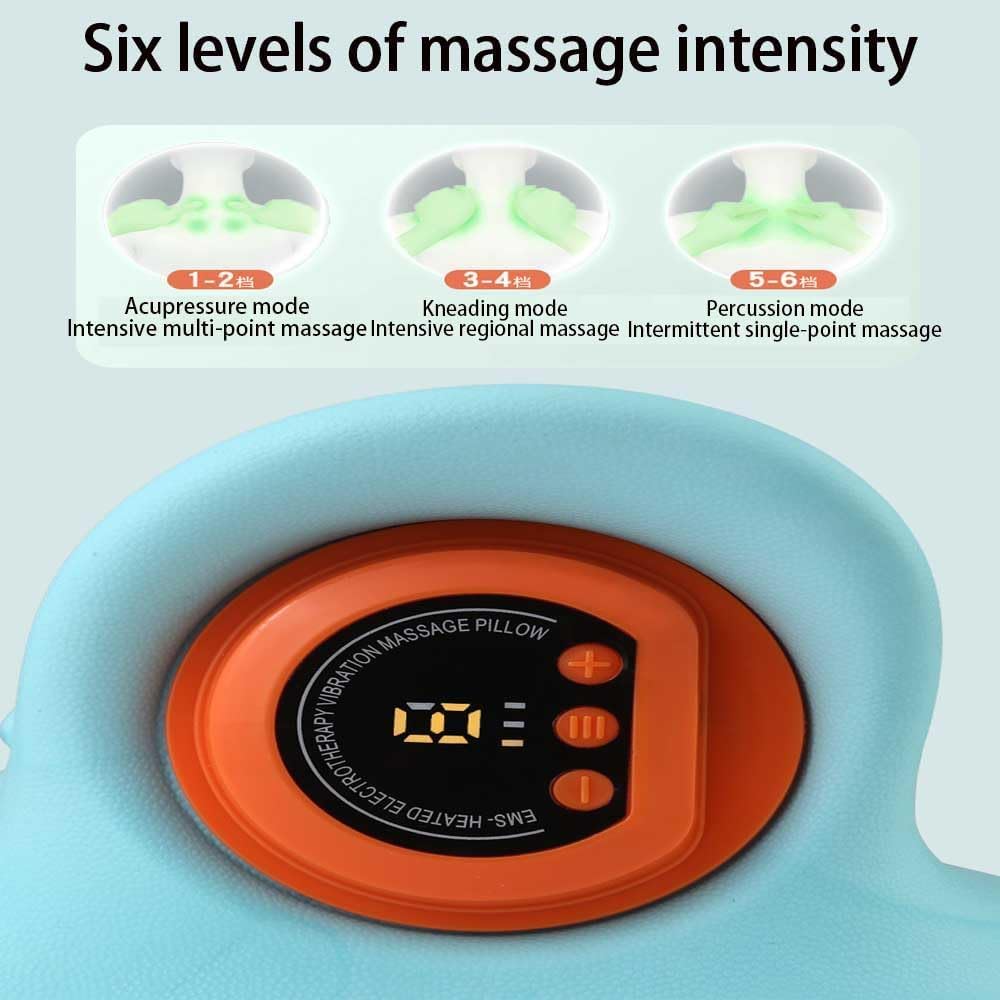 Hugterra Masseur de cou, masseur Hugterra, masseur Hugterra avec angle de 26 degrés, avec 6 vitesses, élimine la douleur et la bosse du cou (1 pièce)
