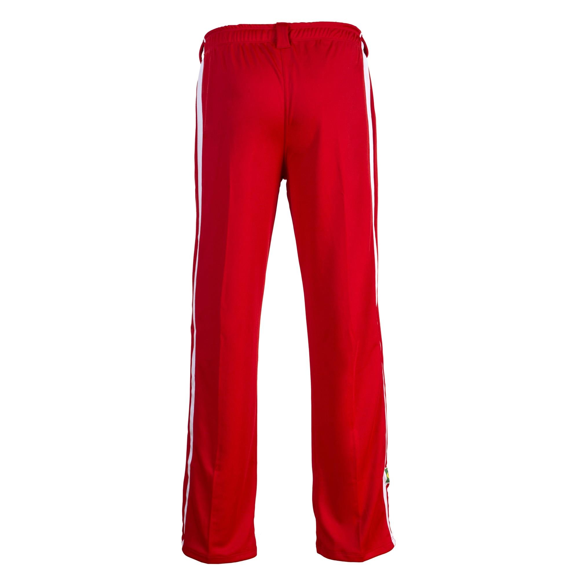 JL Sport Pantalones Auténticos Brasileños Capoeira Artes Marciales Hombres (Azul con Los Colores Nacionales En Brasil Verticales Bein Rayas)