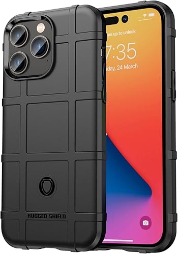 EGO TACTICAL Funda De Teléfono TPU De Color Sólido De La Marca De Escudo Resistente Para IPhone 15 Pro 6.1" Pantalla - Negro