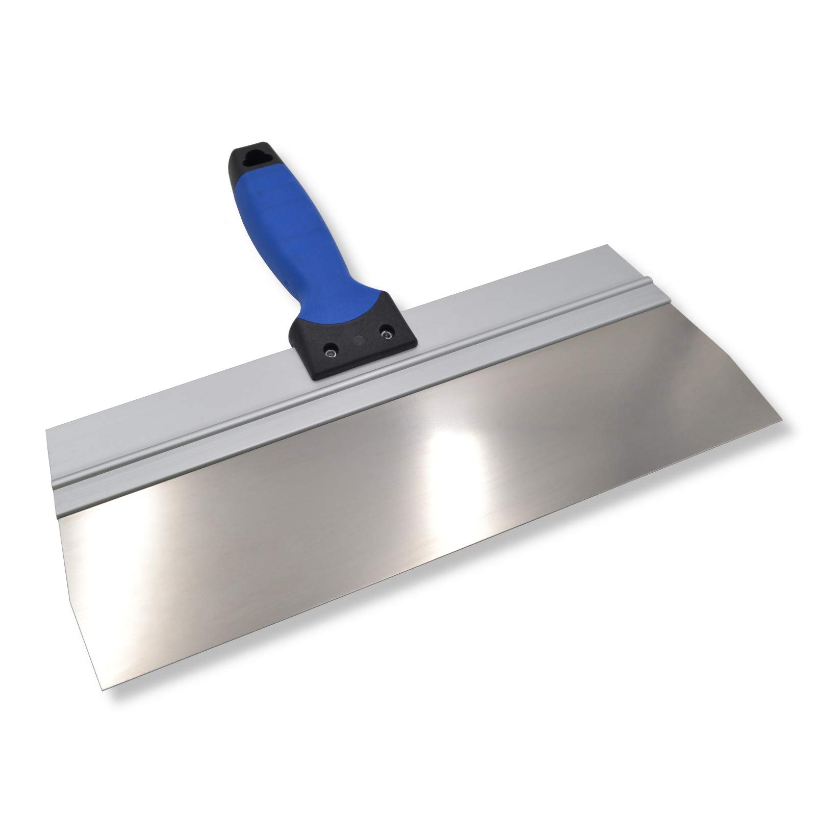 DEWEPRO Lot de 2 Spatules Larges 350 x 95 mm en Acier Inoxydable – Antirouille et Résistantes aux Acides – Poignée Soft 2K avec Support Aluminium – Spatules pour Placo, Rénovation et Finitions