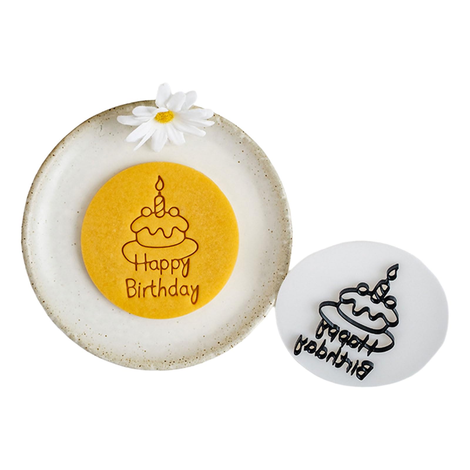 CRFFZ Happy Birthday English Cookie Molds Biscuit Molds Suitable for Creative Baking Enthusiasts and Festival Celebration Kitchen Baking Accessories