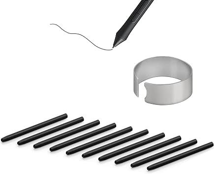 10pcs Tips Nibs Compatible with One By Wacom & Wacom Bamboo Intuos Pro