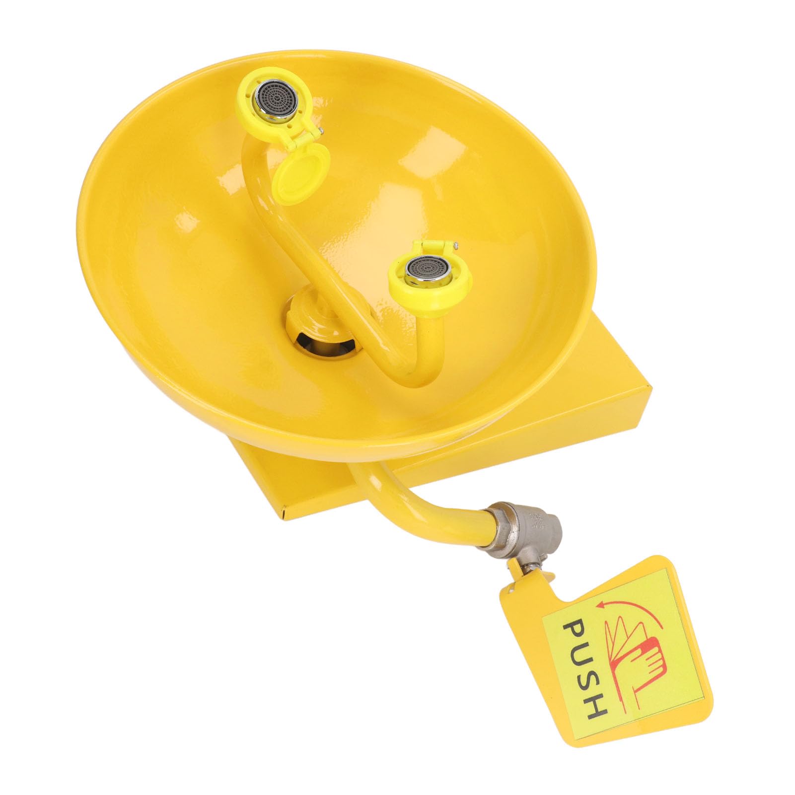 Kit de Lavado de Ojos, Estación de Lavado de Ojos de Emergencia, Cabezales de Pulverización Dobles de Acero Inoxidable 304, Lavaojos Montado en la Pared para Laboratorios,