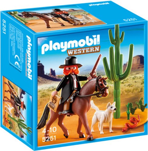Playmobil - 5251 - Jeu de Construction - Shérif à Cheval avec Chien
