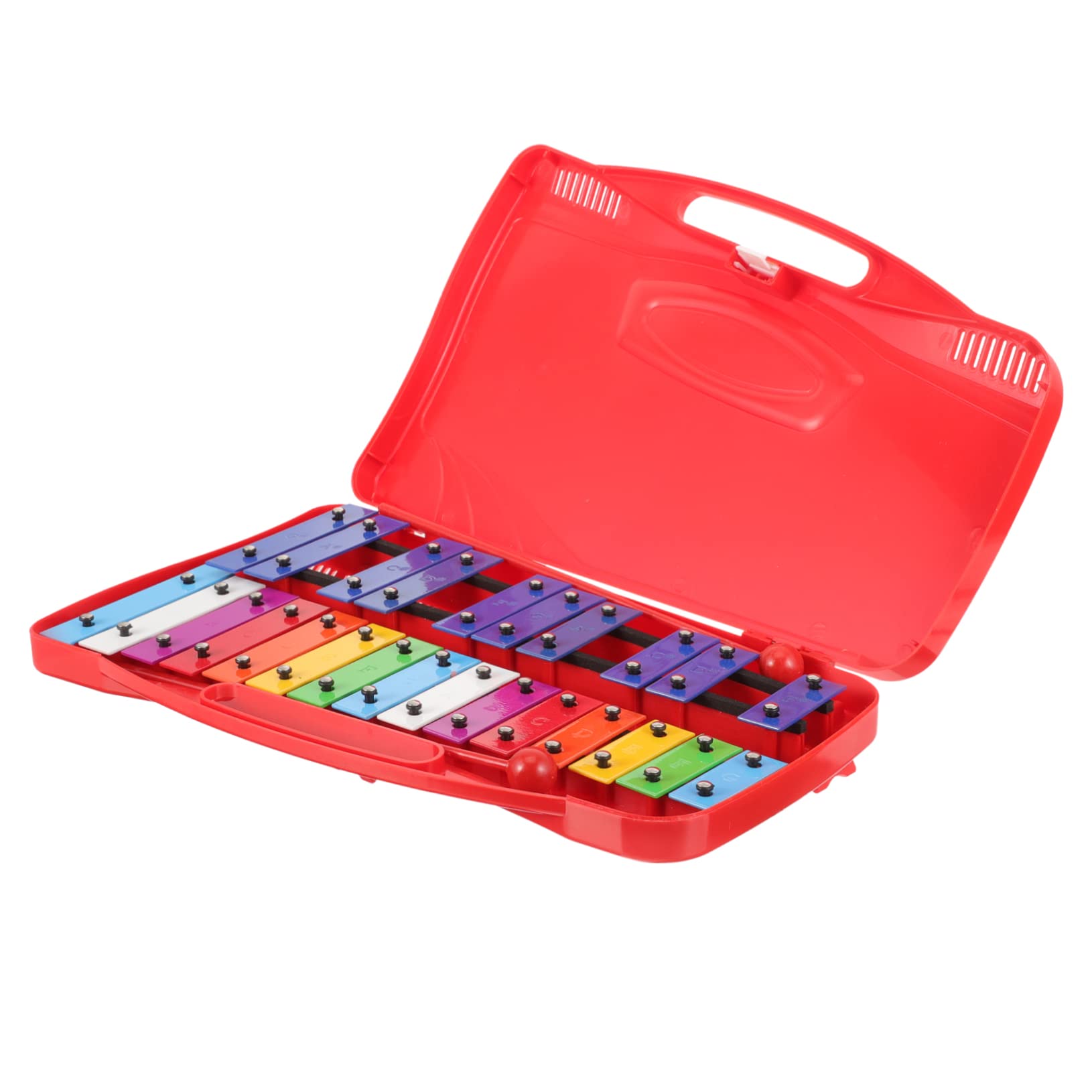 ifundom Xilófono para Niños 25 Tonos, Instrumento de Percusión Seguro Rebabas, Hecho de Plástico y Hierro Adecuado para Aprendizaje Preescolar y Desarrollo Musical