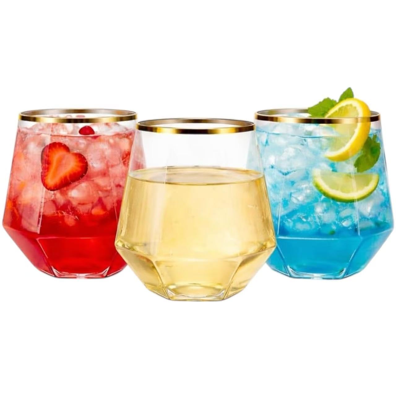 Vasos de champán de plástico irrompibles de 24 unidades, elegantes, duraderos, reutilizables e irrompibles, ideales para el hogar, oficina, bares, bodas, baby shower |