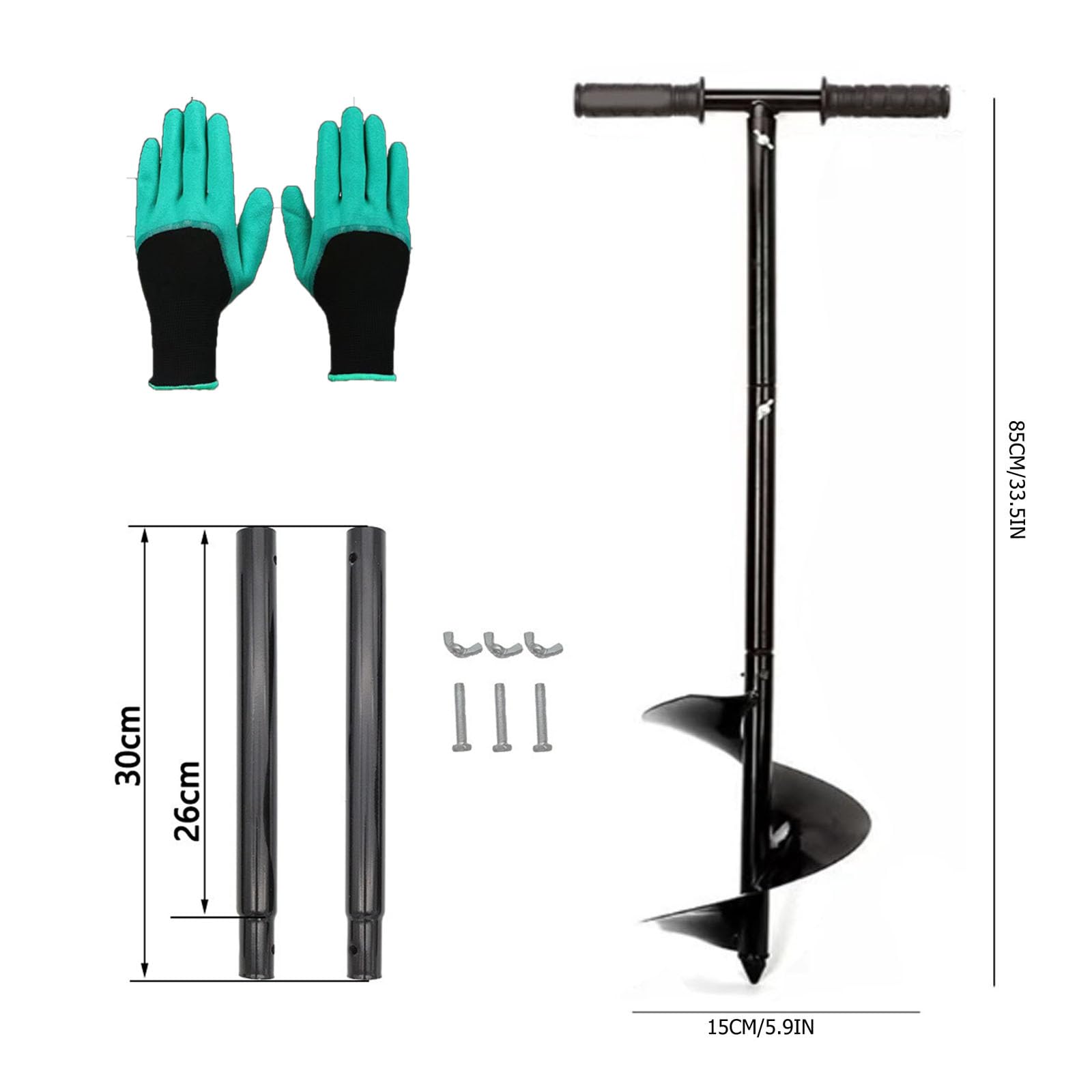 Herramienta aireadora de compost, herramienta de giro y agitación eficiente para cubos y bolsas de vaso al aire libre, mezclador de compostaje fácil