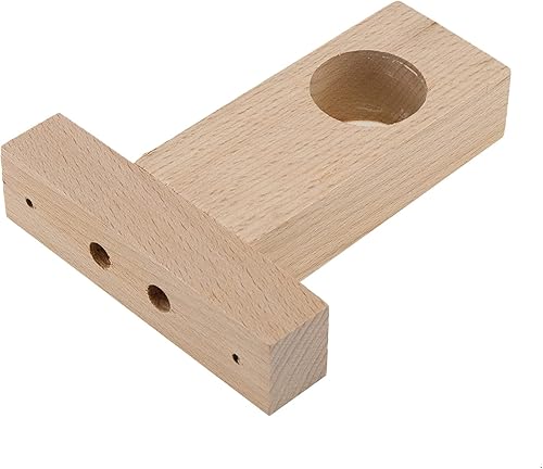Miniatura 4 de Wealrit 2 soportes de madera sin terminar para cortinero, soporte de extremo de armario, soporte de barra de armario con tornillos para barra de