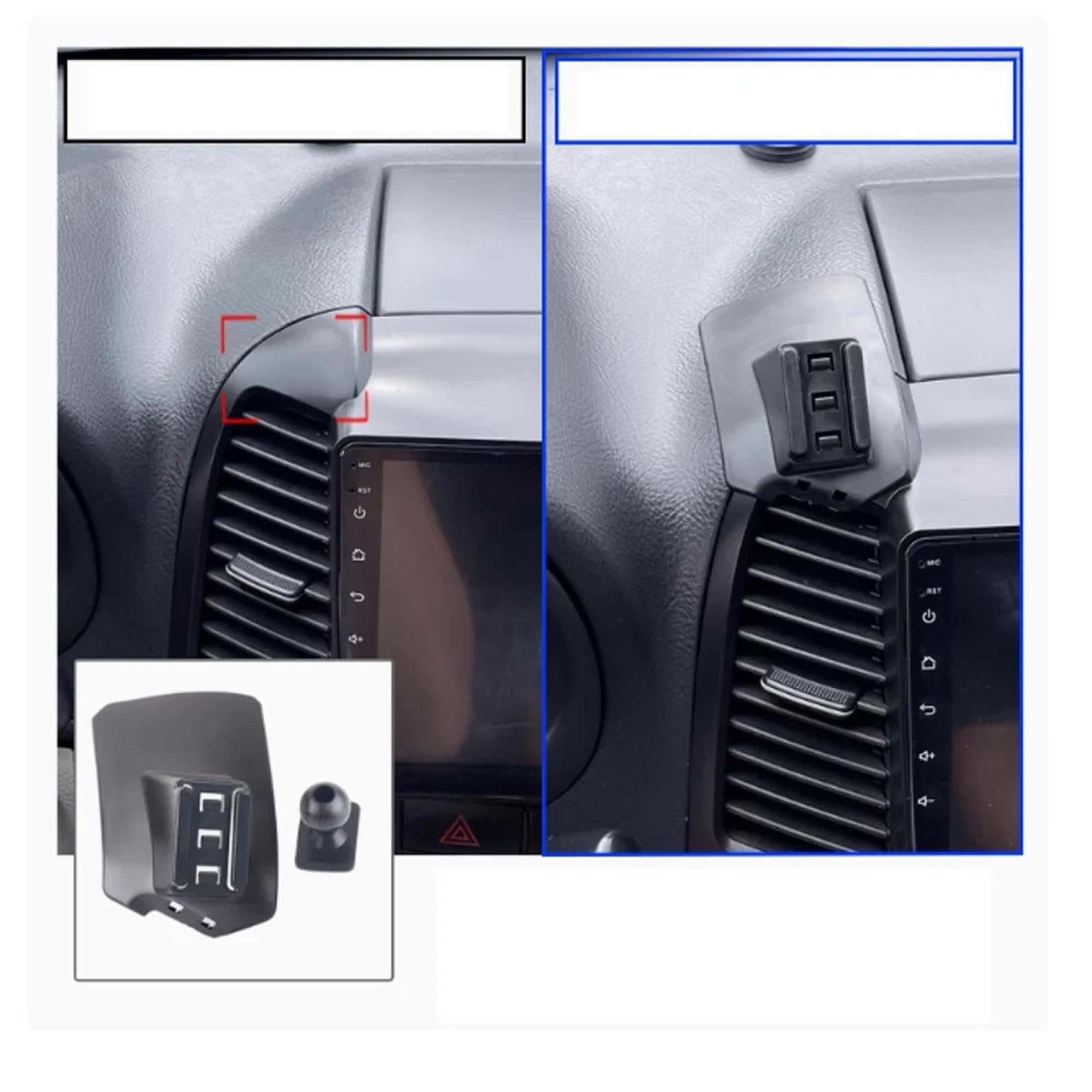 Porta Cellulare Auto per Hyundai Santa Fe CM 2007-2012, Supporto per Telefono Cellulare per Auto, Supporto per Bocchetta dell'Aria, Base di Supporto