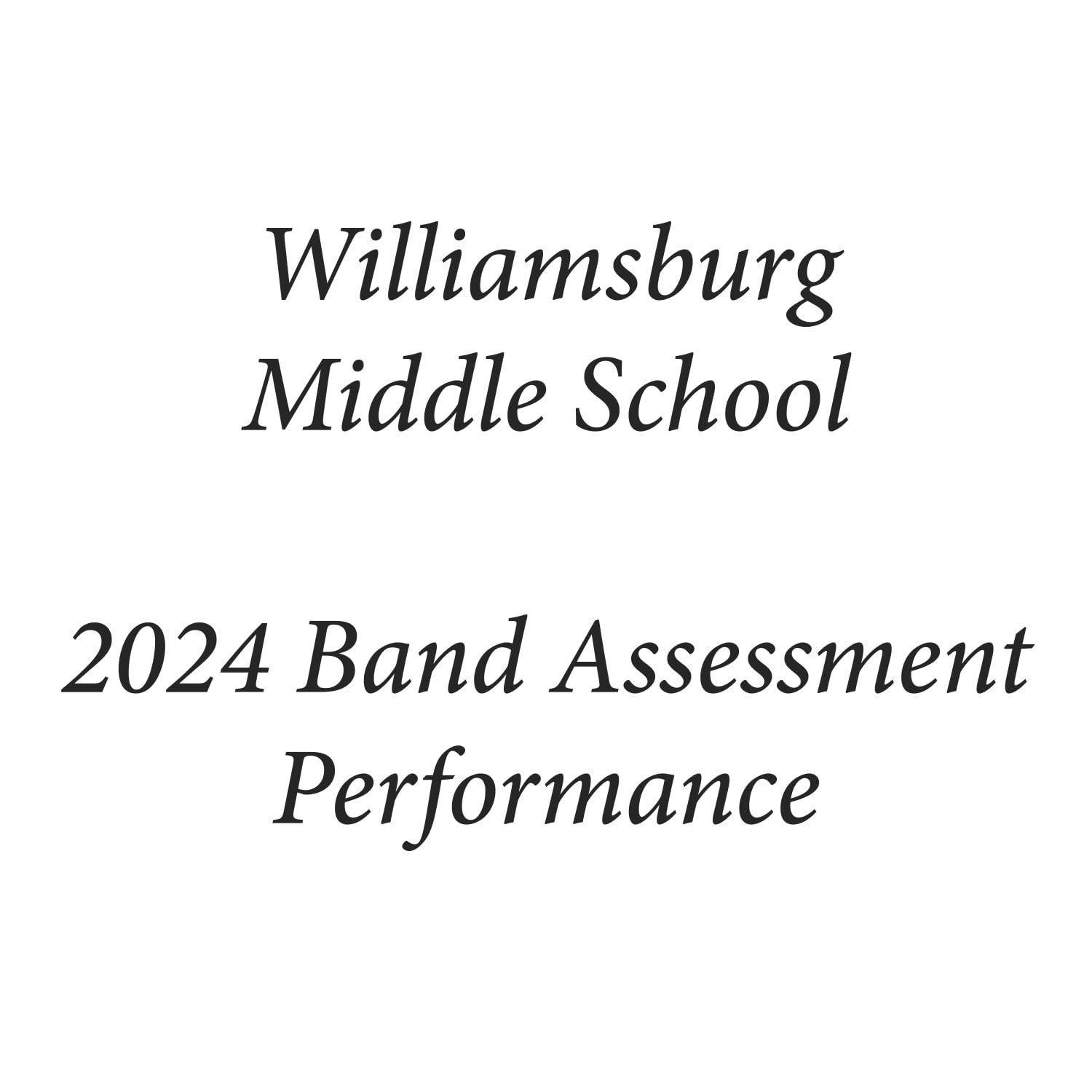 Williamsburg Middle School Symphonic Band