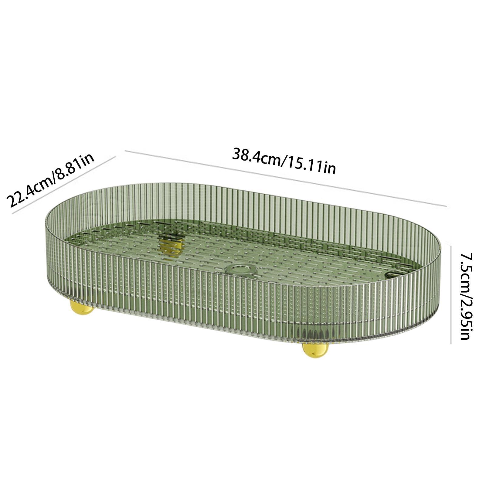 Bandeja de drenaje de doble capa, bandeja antideslizante para frutas y verduras, ideal para cocina y comedor al aire libre, perfecta para secar platos y servir