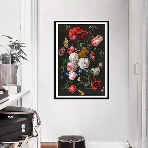 Miniatura 4 de BPNHNA Impresiones en lienzo de flores, peonía, ranúnculo, amapolas, clavel, naturaleza, floral, arte de pared, pósteres para decoración para el