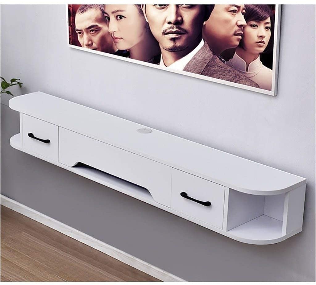 Console multimédia murale de 130 cm pour économiser l'espace au sol avec style