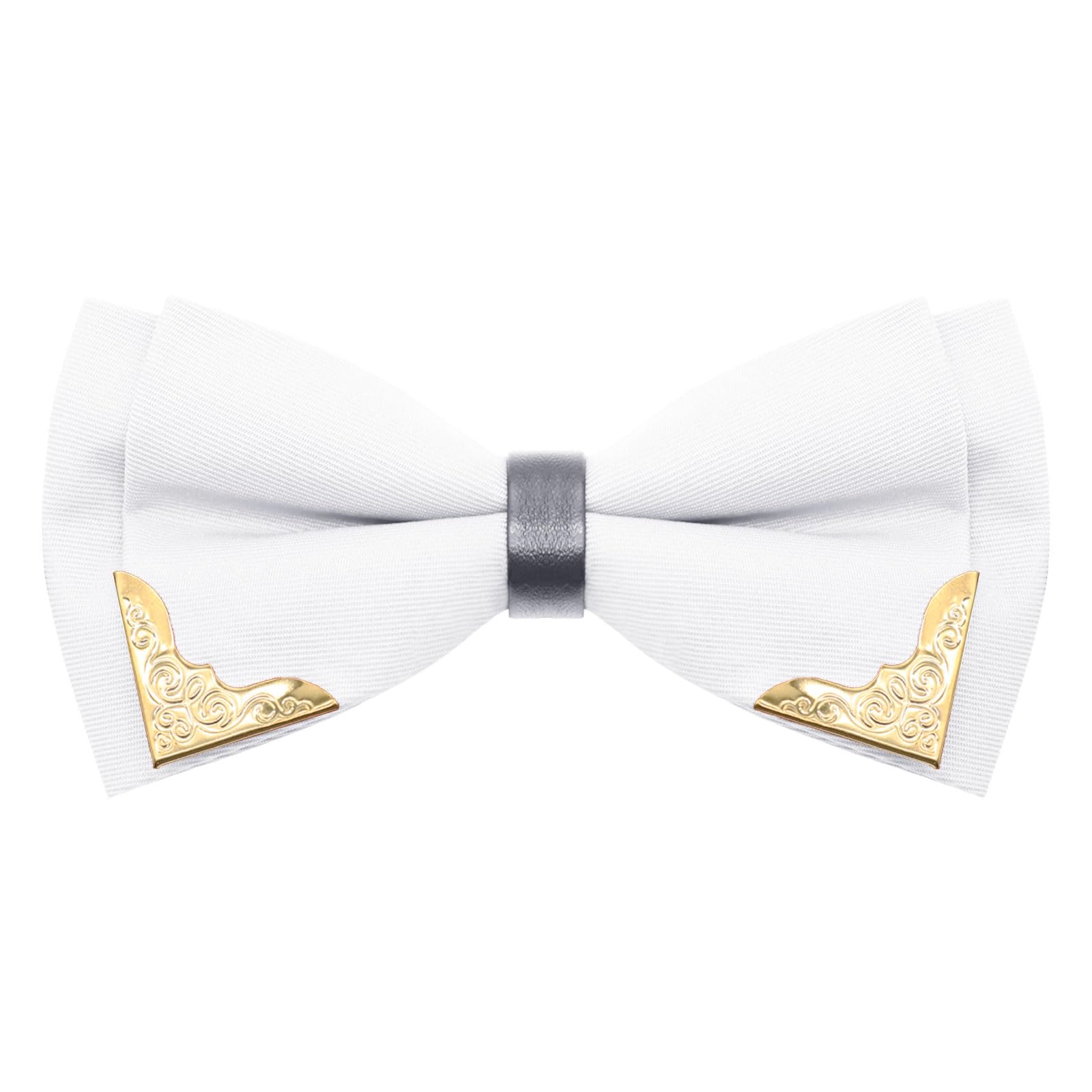 Bow Ties for Men Women Metal Gold Bowtie, Pre Tied Mens Bow Tie Tuxedo Bowties Men for Prom Wedding Party